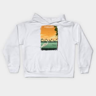 Everglades National Park Travel Poster Kids Hoodie